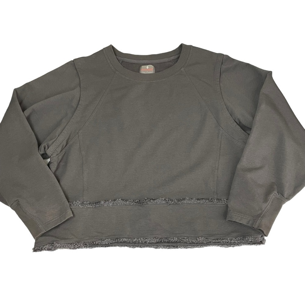 Free People FP Movement Where The Wind Blows Gray Pullover Sweatshirt - Picture 13 of 14